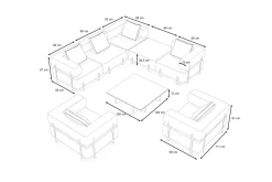 Online Epoque XL Gartenlounge, beige/cloud weave, Alu/Polyester/Schaumstoff, inkl. Polster Gartenlounge