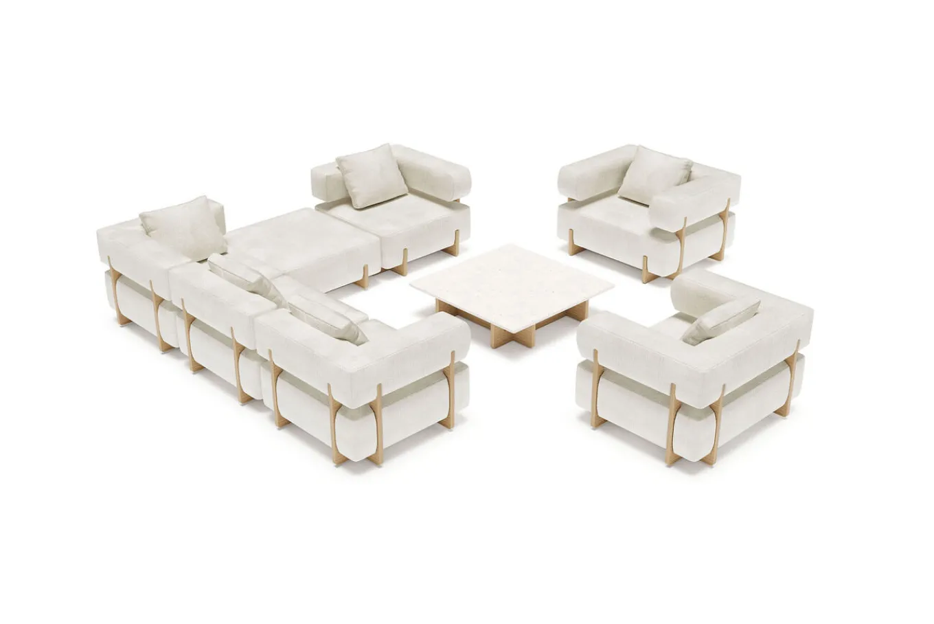 Online Epoque XL Gartenlounge, beige/cloud weave, Alu/Polyester/Schaumstoff, inkl. Polster Gartenlounge