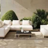 Outlet Lunare L Gartenlounge, cashmere Sand/anthrazit, Alu/ESG-Sicherheitsglas, inkl. Polster, Holzdekor, Quick Dry Foam Gartenlounge