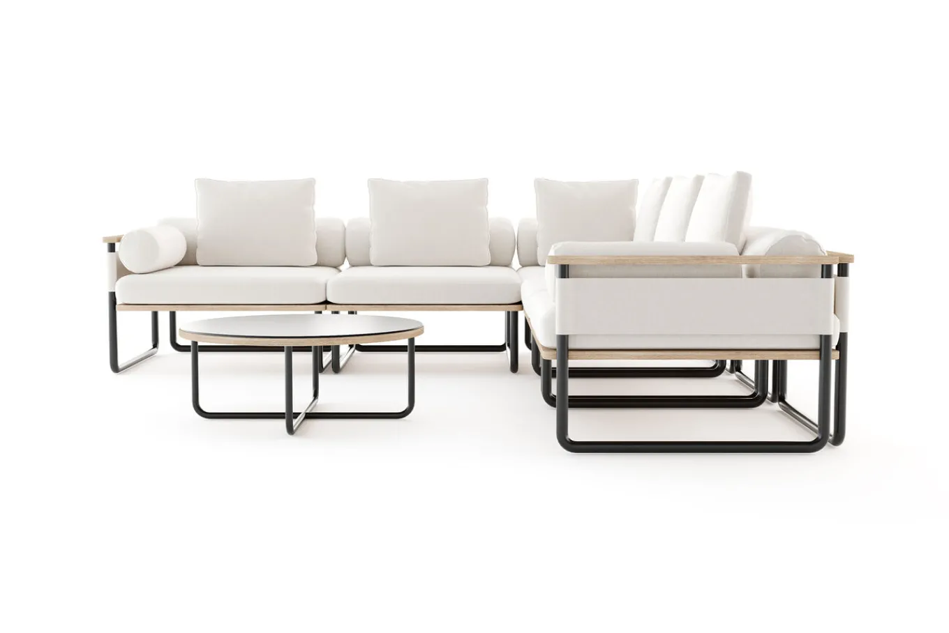 Reverie Light Gartenlounge, creme/anthrazit, Alu/Polyester/Glas, 330 x 240 cm, inkl. Polster Gartenlounge