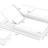 Best Solera Gartenliegen 2er Set, anthrazit/schwarz, Alu/Polyester/Schaumstoff, 200 x 72 cm, verstellbare Rückenlehne, inkl. Beistelltisch Gartenliegen
