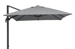 Best Exklusivmodell Rhodos Grande Ampelschirm, silbergrau, 400 x 300 cm, rechteckig Sonnenschirme