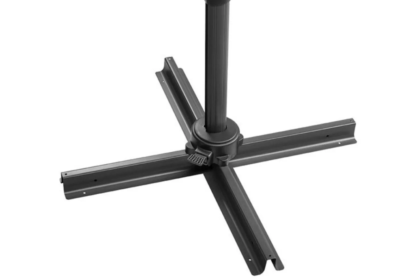 Rhodos Eco Twist Ampelschirm, anthrazit, quadratisch, 270 x 270 cm Sonnenschirme