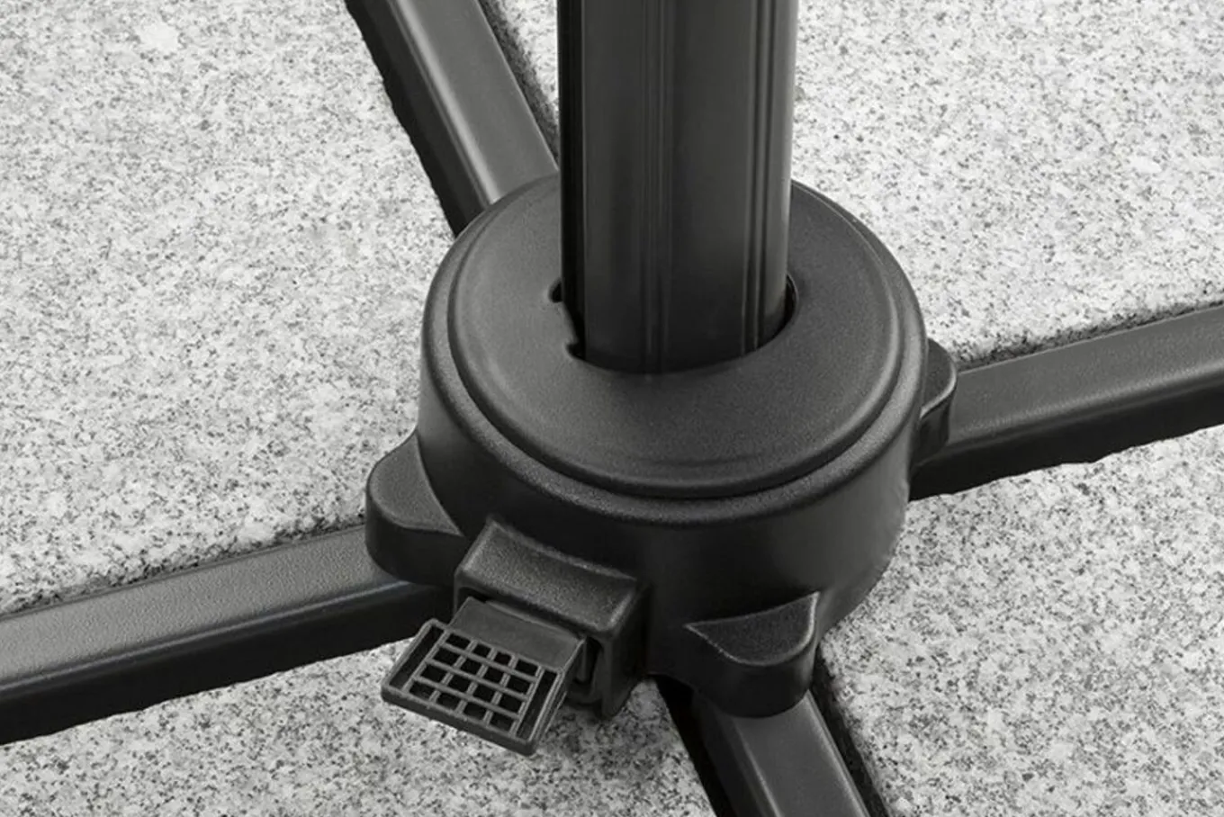 Rhodos Eco Twist Ampelschirm, anthrazit, quadratisch, 270 x 270 cm Sonnenschirme