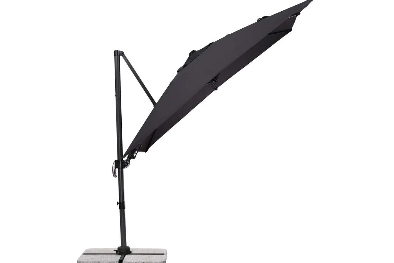 Rhodos Eco Twist Ampelschirm, anthrazit, quadratisch, 270 x 270 cm Sonnenschirme