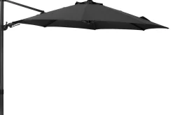 Rhodos Eco Twist Ampelschirm, anthrazit, rund, Ø 300 cm Sonnenschirme