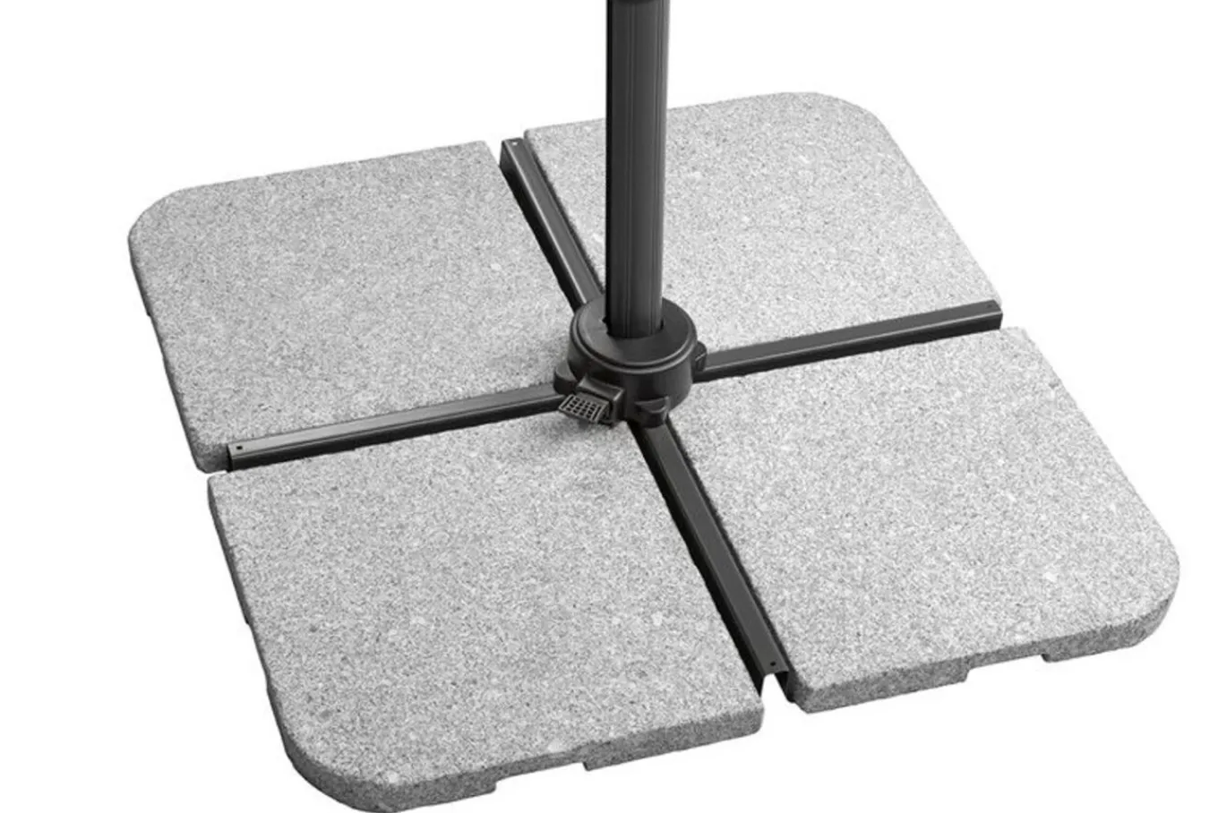 Rhodos Eco Twist Ampelschirm, anthrazit, rund, Ø 300 cm Sonnenschirme
