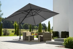 Rhodos Grande Ampelschirm, anthrazit, rechteckig, 400 x 300 cm Sonnenschirme