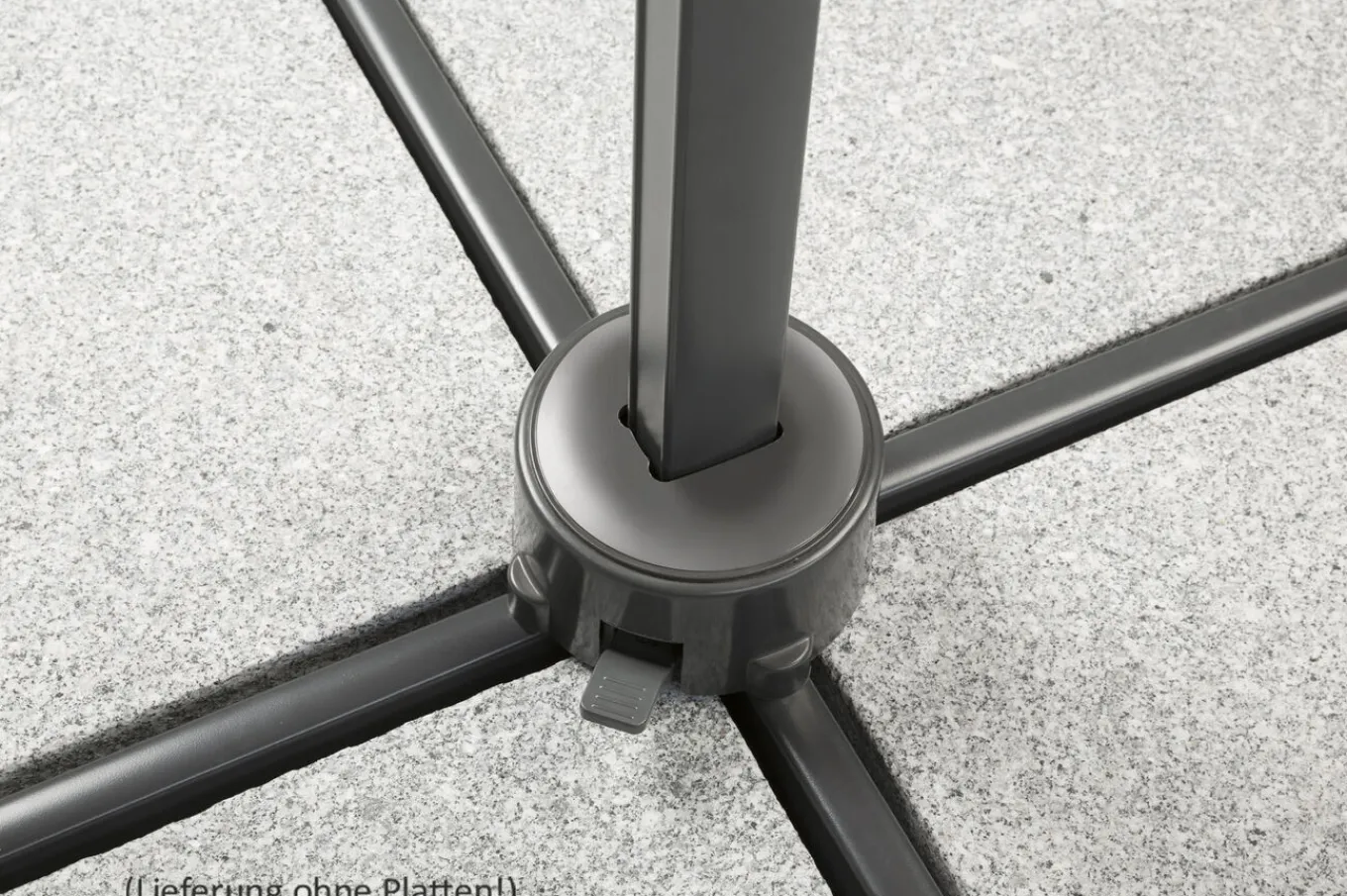 Online Rhodos Junior Ampelschirm, anthrazit, rund, Ø 300 cm Sonnenschirme