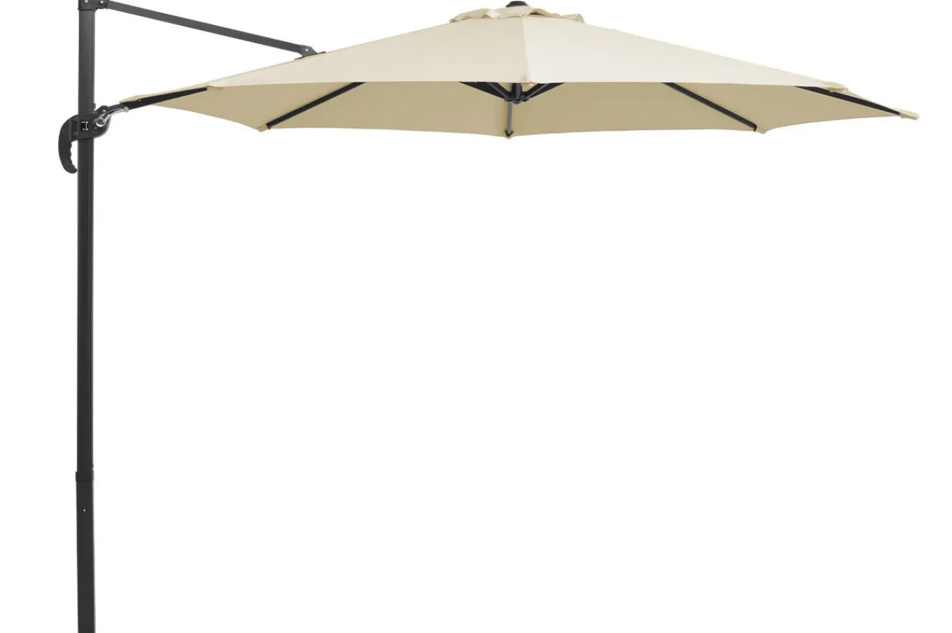 Online Rhodos Junior Ampelschirm, natur, rund, Ø 300 cm Sonnenschirme