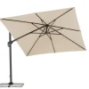 Discount Rhodos Twist Ampelschirm, natur, 300 x 300 cm, quadratisch Sonnenschirme