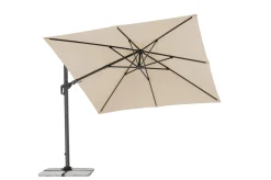 Discount Rhodos Twist Ampelschirm, natur, 300 x 300 cm, quadratisch Sonnenschirme