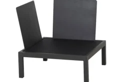 Best Alvida Eckmodul, anthrazit/grau, Aluminium/Ranotex, 84x84x70 cm, inkl. Polster Gartenlounge|Aluminium-Gartenmöbel