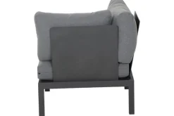 Best Alvida Eckmodul, anthrazit/grau, Aluminium/Ranotex, 84x84x70 cm, inkl. Polster Gartenlounge|Aluminium-Gartenmöbel