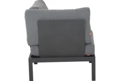 Best Alvida Eckmodul, anthrazit/grau, Aluminium/Ranotex, 84x84x70 cm, inkl. Polster Gartenlounge|Aluminium-Gartenmöbel