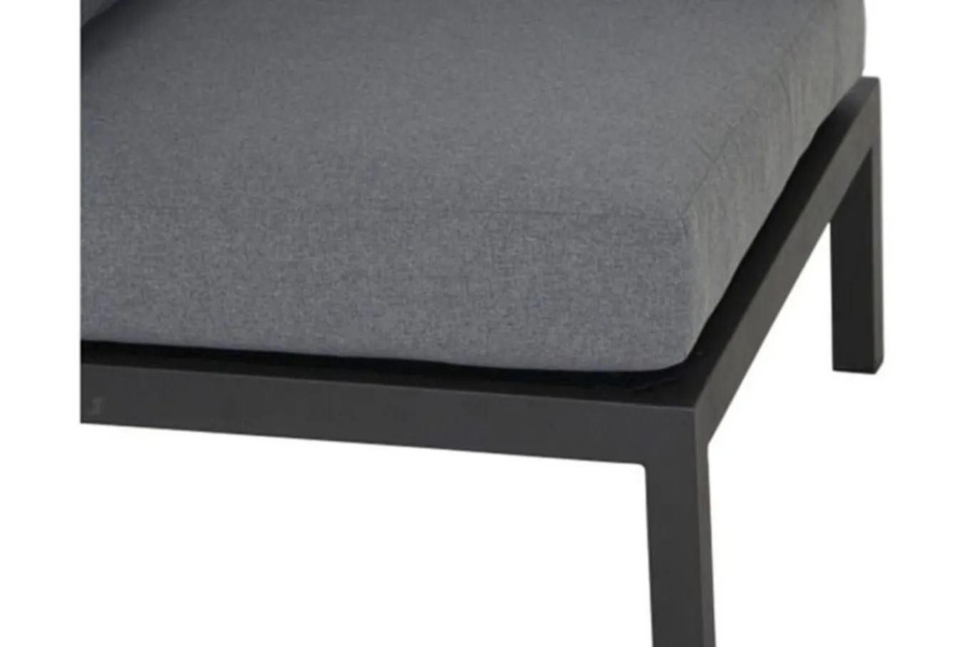 Best Alvida Eckmodul, anthrazit/grau, Aluminium/Ranotex, 84x84x70 cm, inkl. Polster Gartenlounge|Aluminium-Gartenmöbel