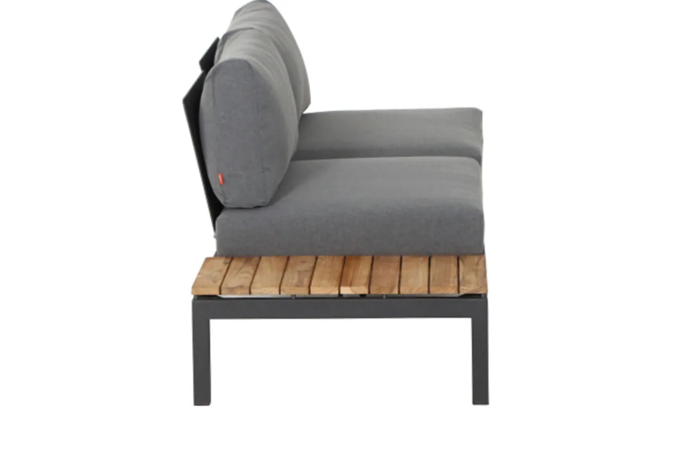 New Alvida Gartenlounge, matt anthrazit/grau, Alu/Ranotex®-Gewebe/Teak, 4 Personen, inkl. Polster Gartenlounge|Aluminium-Gartenmöbel