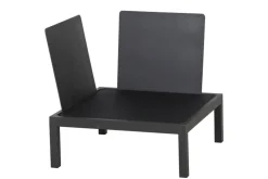Online Alvida Gartenlounge, matt anthrazit/grau, Alu/Ranotex®-Gewebe/Teak, Tisch 74x74 cm, 5 Personen, inkl. Polster Aluminium-Gartenmöbel