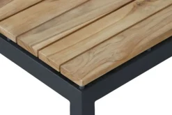 Alvida Loungetisch, anthrazit/natur, Aluminium/Teakholz, 74x74 cm Gartentische|Aluminium-Gartenmöbel