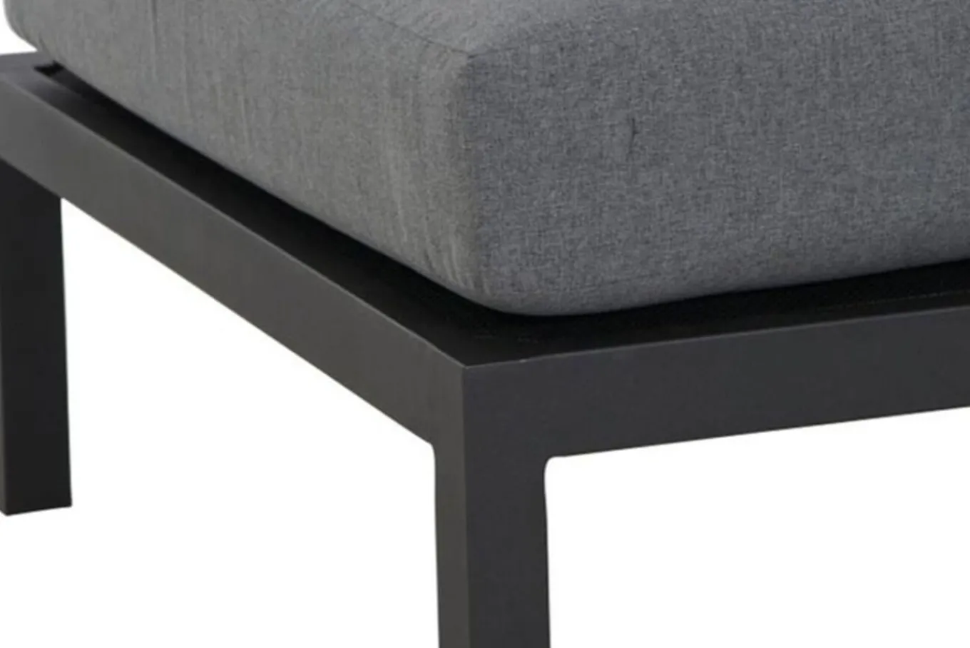 Sale Alvida Mittelmodul, anthrazit/grau, Aluminium/Ranotex, inkl. Polster Gartenlounge|Aluminium-Gartenmöbel