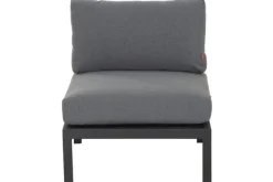 Sale Alvida Mittelmodul, anthrazit/grau, Aluminium/Ranotex, inkl. Polster Gartenlounge|Aluminium-Gartenmöbel