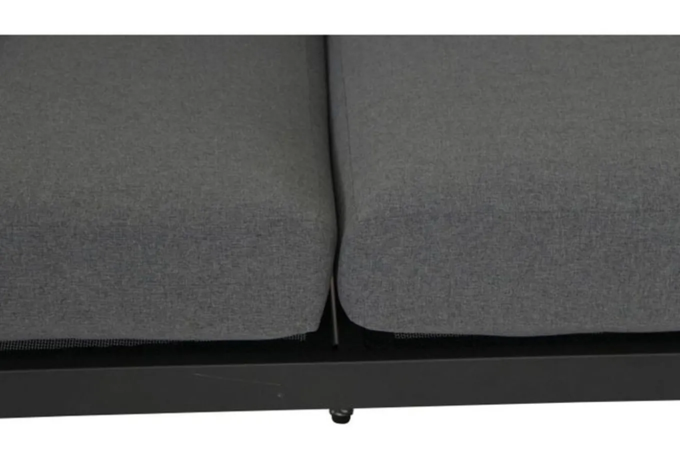 Sale Alvida Zweisitzer links, anthrazit/natur, Aluminium/Ranotex/Teak, 84x175x70 cm, inkl. Polster Gartenlounge|Aluminium-Gartenmöbel