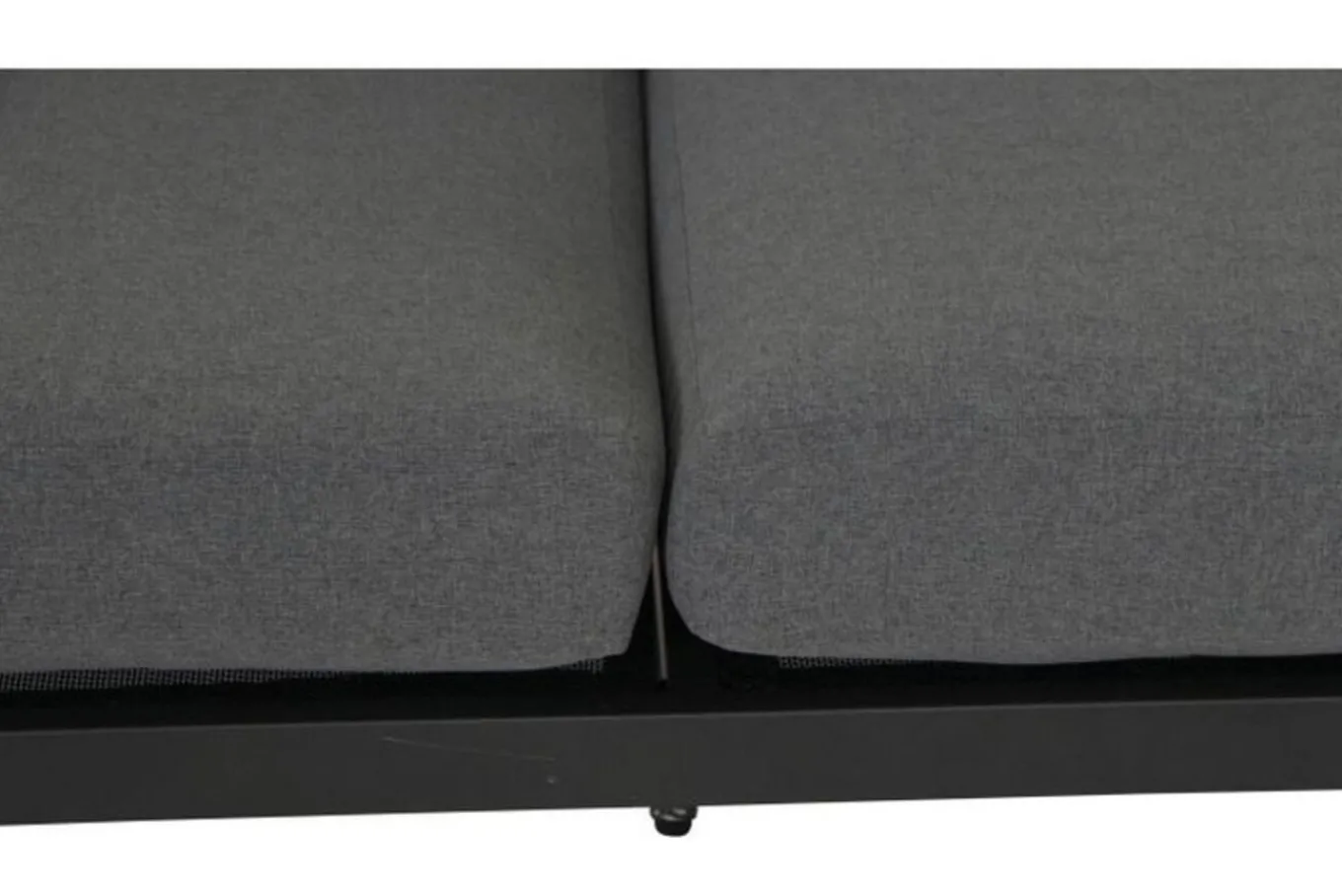 Sale Alvida Zweisitzer links, anthrazit/natur, Aluminium/Ranotex/Teak, 84x175x70 cm, inkl. Polster Gartenlounge|Aluminium-Gartenmöbel