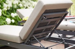 Clearance Avenia Dining-Bank/Liege, anthrazit/taupe meliert, Aluminium, 73x195x70 cm, inkl. Sitz-und Rückenkissen Aluminium-Gartenmöbel|Gartenbänke & Gartensofas