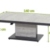 Sale Bellani Lifttisch, matt anthrazit/pine grey, Alu/Keramik, 140 x 85 cm, höhenverstellbar Gartentische|Aluminium-Gartenmöbel