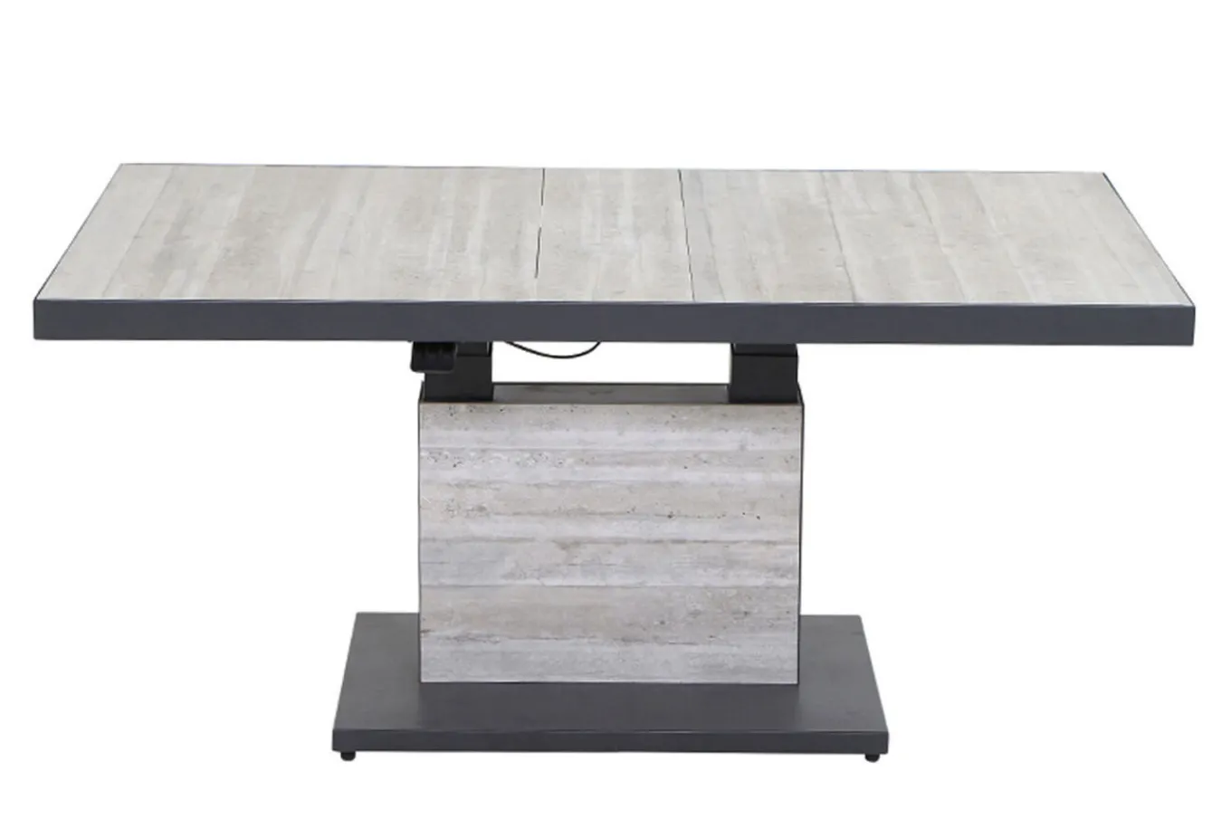 Sale Bellani Lifttisch, matt anthrazit/pine grey, Alu/Keramik, 140 x 85 cm, höhenverstellbar Gartentische|Aluminium-Gartenmöbel