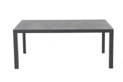 Clearance Carlos/Velia Garten-Essgruppe, anthrazit/grau, Alu/Ranotex®-Gewebe/Keramik, Esstisch 180 x 100cm, inkl. 6 Dining Sessel Garten-Essgruppen
