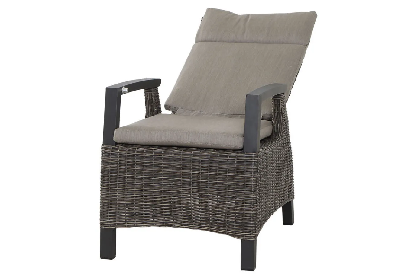 New Corido/Bellani Grau Gartenlounge, charcoal/anthrazit/grau, Alu/Gardino®-Geflecht, Lifttisch 160x90 cm, 6 Dining Move Sessel Polyrattan-Gartenmöbel|Gartenlounge