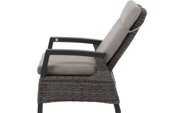 Clearance Corido/Bellani Grau Gartenlounge, charcoal/anthrazit/grau, Alu/Gardino®-Geflecht, Lifttisch 140x85 cm, 4 Loungesessel Gartenlounge