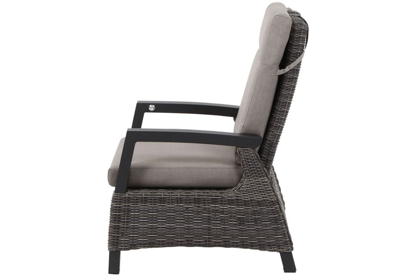 Clearance Corido/Bellani Grau Gartenlounge, charcoal/anthrazit/grau, Alu/Gardino®-Geflecht, Lifttisch 140x85 cm, 4 Loungesessel Gartenlounge