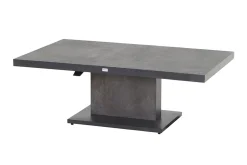 Clearance Corido/Bellani Grau Gartenlounge, charcoal/anthrazit/grau, Alu/Gardino®-Geflecht, Lifttisch 140x85 cm, 4 Loungesessel Gartenlounge
