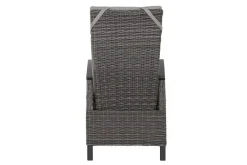 Hot Corido/Bellani Grau Gartenlounge, charcoal/anthrazit/grau, Alu/Gardino®-Geflecht, Lifttisch 160x90 cm, 1x 3-Sitzer, 2 Sessel Polyrattan-Gartenmöbel|Aluminium-Gartenmöbel