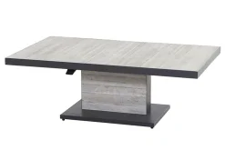 New Corido/Bellani Pinie Gartenlounge, charcoal/anthrazit/pinie-grau, Alu/Keramik/Gardino®-Geflecht, Lifttisch 140x85 cm, 4 Dining Move Sessel Polyrattan-Gartenmöbel|Gartenlounge