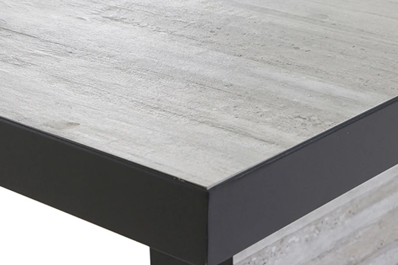 New Corido/Bellani Pinie Gartenlounge, charcoal/anthrazit/pinie-grau, Alu/Keramik/Gardino®-Geflecht, Lifttisch 140x85 cm, 4 Dining Move Sessel Polyrattan-Gartenmöbel|Gartenlounge