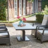 Online Corido/Bellani Pinie Gartenlounge, charcoal/anthrazit/pinie-grau, Alu/Keramik/Gardino®-Geflecht, Lifttisch 140x85 cm, 4 Loungesessel Polyrattan-Gartenmöbel|Gartenlounge