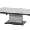 Corido/Bellani Pinie Gartenlounge, charcoal/anthrazit/pinie-grau, Alu/Keramik/Gardino®-Geflecht, Lifttisch 140x85 cm, 4 Relaxsessel Polyrattan-Gartenmöbel|Gartenlounge