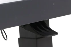 Corido/Bellani Pinie Gartenlounge, charcoal/anthrazit/pinie-grau, Alu/Keramik/Gardino®-Geflecht, Lifttisch 140x85 cm, 4 Relaxsessel Polyrattan-Gartenmöbel|Gartenlounge