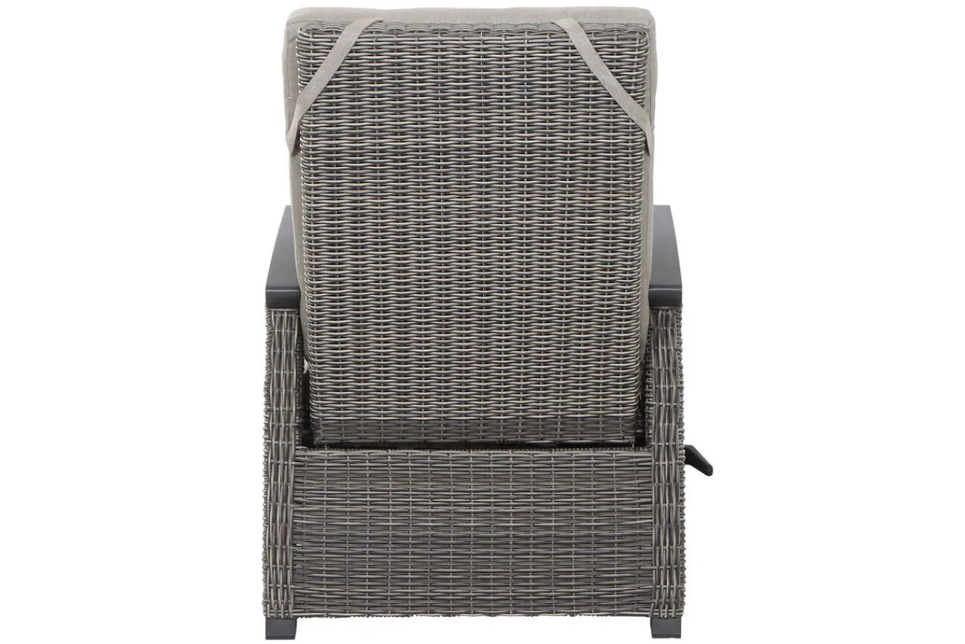 Corido/Bellani Pinie Gartenlounge, charcoal/anthrazit/pinie-grau, Alu/Keramik/Gardino®-Geflecht, Lifttisch 140x85 cm, 4 Relaxsessel Polyrattan-Gartenmöbel|Gartenlounge