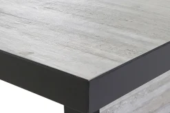 Corido/Bellani Pinie Gartenlounge, charcoal/anthrazit/pinie-grau, Alu/Keramik/Gardino®-Geflecht, Lifttisch 140x85 cm, 4 Relaxsessel Polyrattan-Gartenmöbel|Gartenlounge