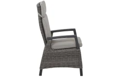 Discount Corido Dining Sessel, charcoal, Alu / Gardino®-Geflecht, 76 x 62 x 109 cm, verstellbar Polyrattan-Gartenmöbel|Gartenstühle & Gartensessel