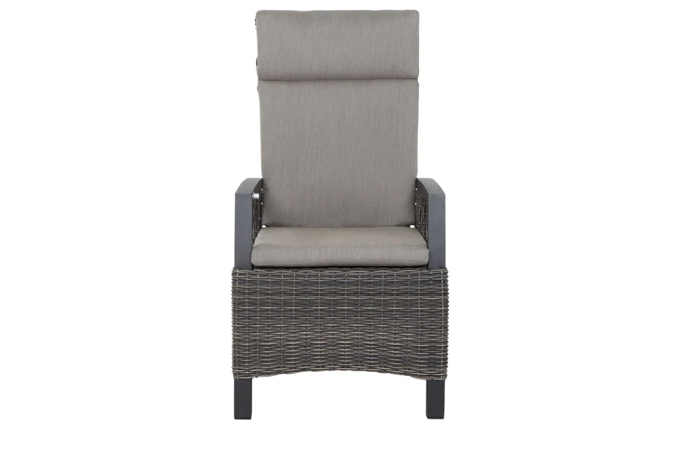 Discount Corido Dining Sessel, charcoal, Alu / Gardino®-Geflecht, 76 x 62 x 109 cm, verstellbar Polyrattan-Gartenmöbel|Gartenstühle & Gartensessel