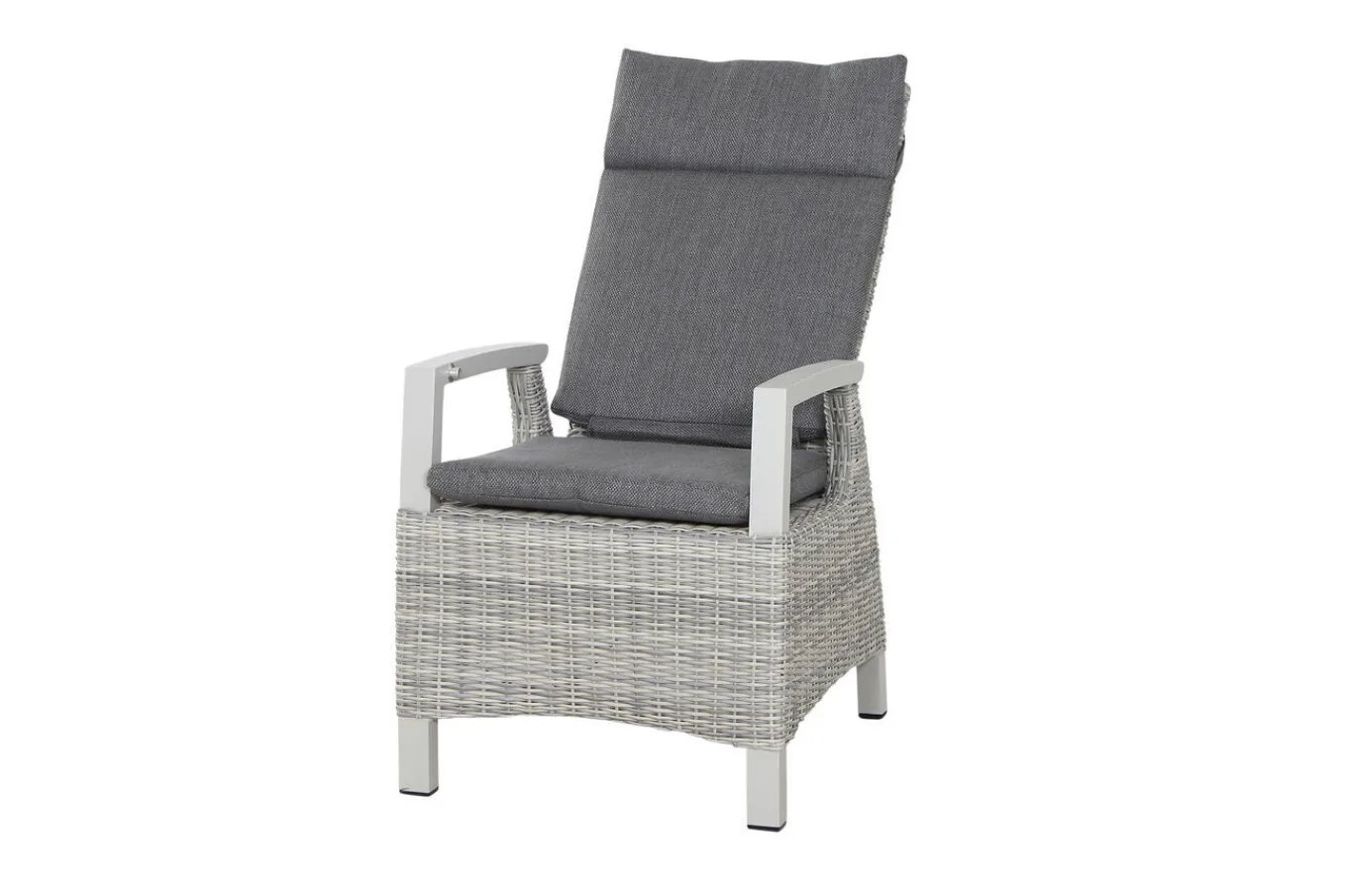 Hot Corido Dining Sessel, ice grey, Alu / Gardino®-Geflecht, 76x62x109 cm, verstellbar Polyrattan-Gartenmöbel|Aluminium-Gartenmöbel