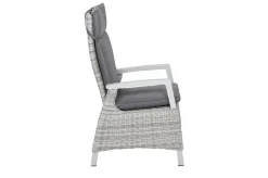 Hot Corido Dining Sessel, ice grey, Alu / Gardino®-Geflecht, 76x62x109 cm, verstellbar Polyrattan-Gartenmöbel|Aluminium-Gartenmöbel
