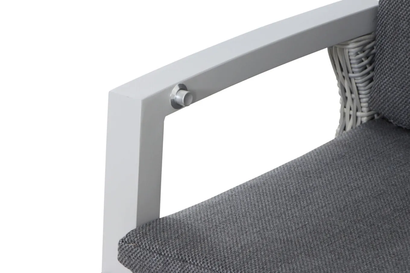 Hot Corido Dining Sessel, ice grey, Alu / Gardino®-Geflecht, 76x62x109 cm, verstellbar Polyrattan-Gartenmöbel|Aluminium-Gartenmöbel