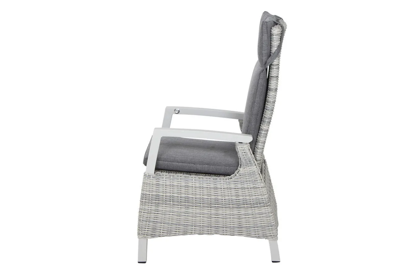 Hot Corido Dining Sessel, ice grey, Alu / Gardino®-Geflecht, 76x62x109 cm, verstellbar Polyrattan-Gartenmöbel|Aluminium-Gartenmöbel