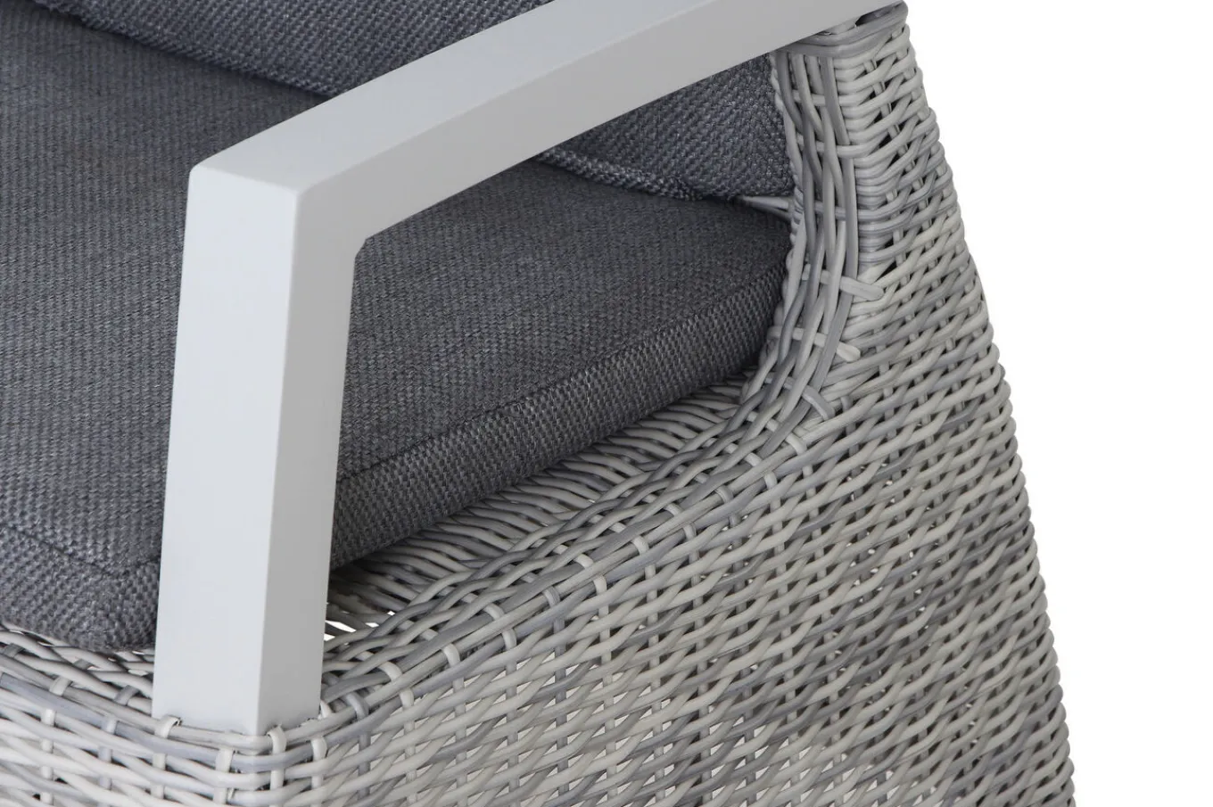 Hot Corido Dining Sessel, ice grey, Alu / Gardino®-Geflecht, 76x62x109 cm, verstellbar Polyrattan-Gartenmöbel|Aluminium-Gartenmöbel